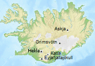 Mapa Islandii